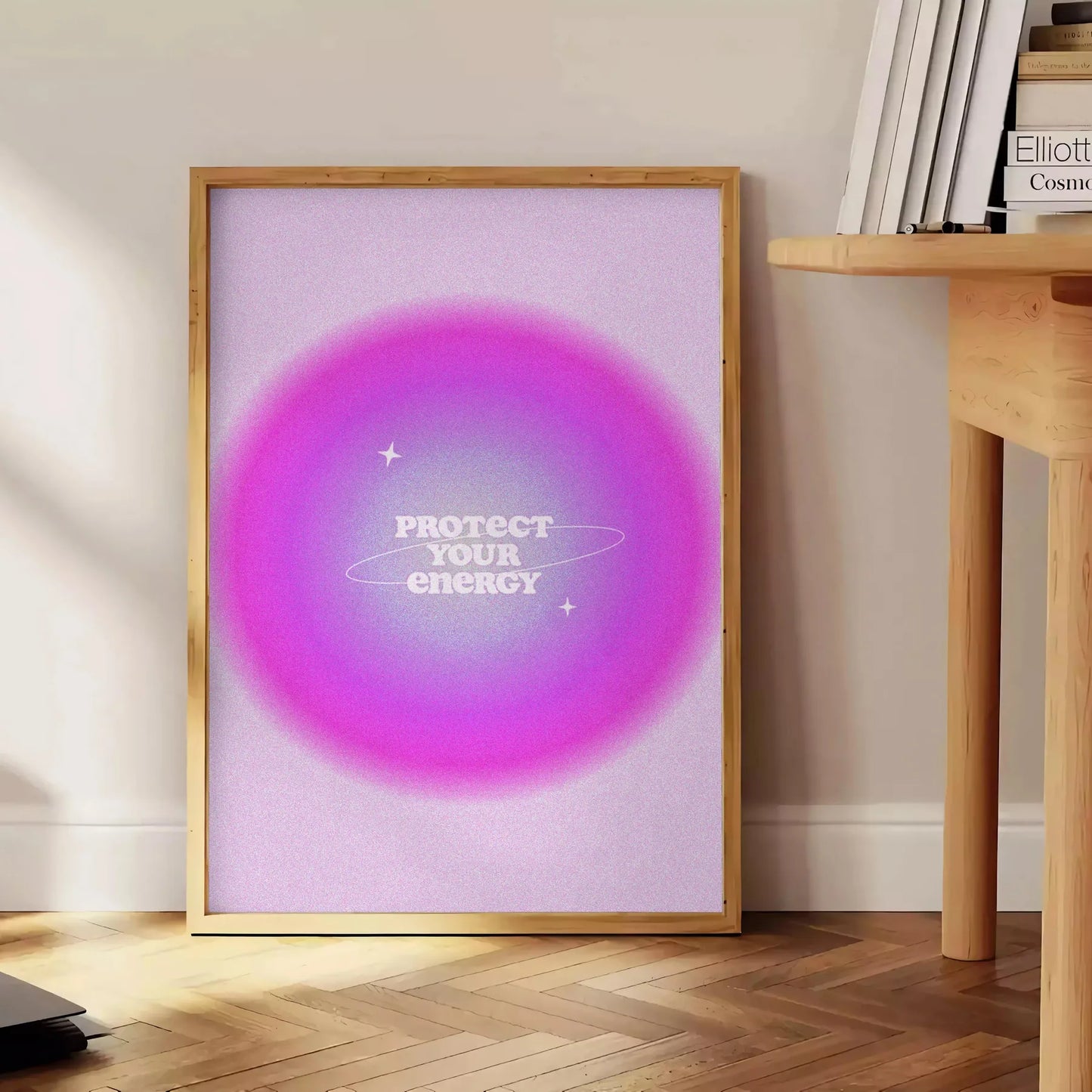 space motivational poster blue purple hues inspiring wall art perfect touch positivity room print gift decor sizes A4 cm A0