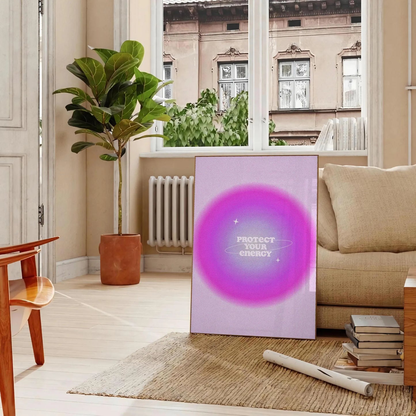 space motivational poster blue purple hues inspiring wall art perfect touch positivity room print gift decor sizes A4 cm A0