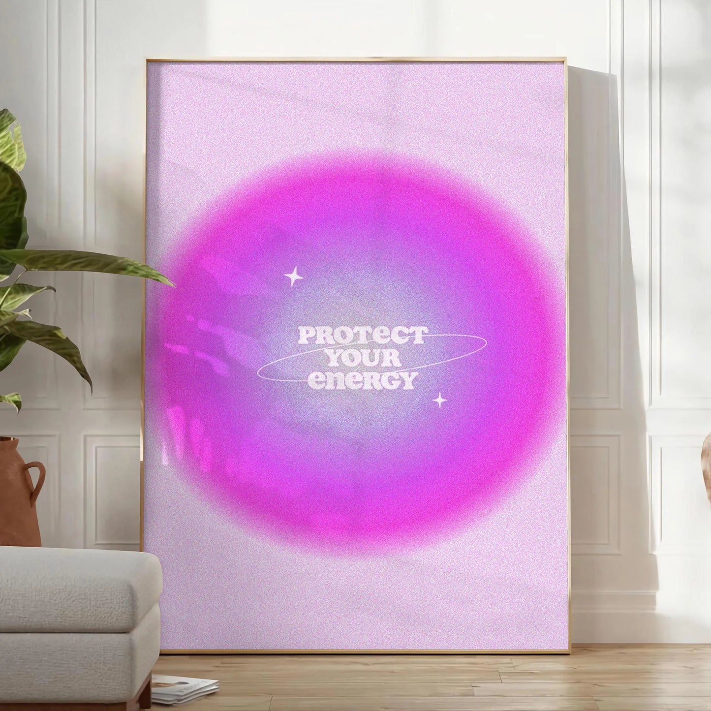 space motivational poster blue purple hues inspiring wall art perfect touch positivity room print gift decor sizes A4 cm A0
