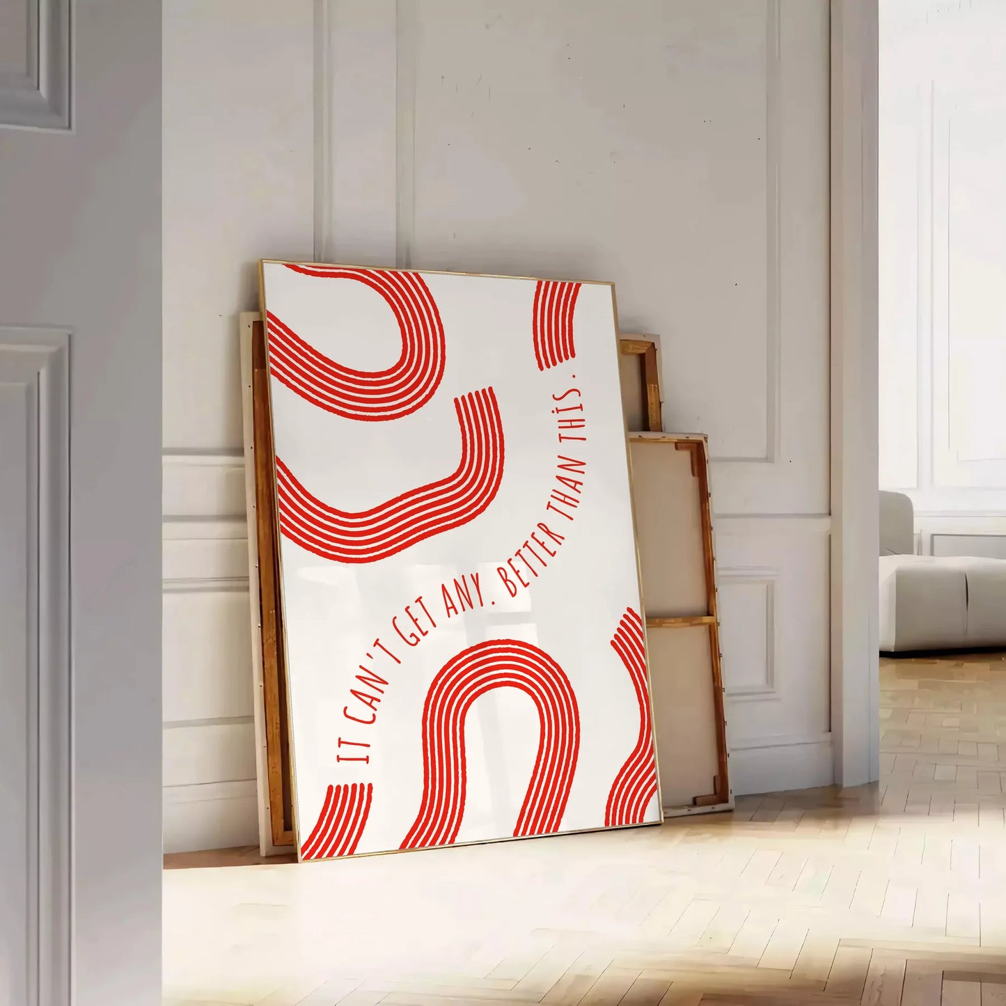 space motivational red white poster wall art stunning print room gift ones ambition positivity unframed version eye artwork