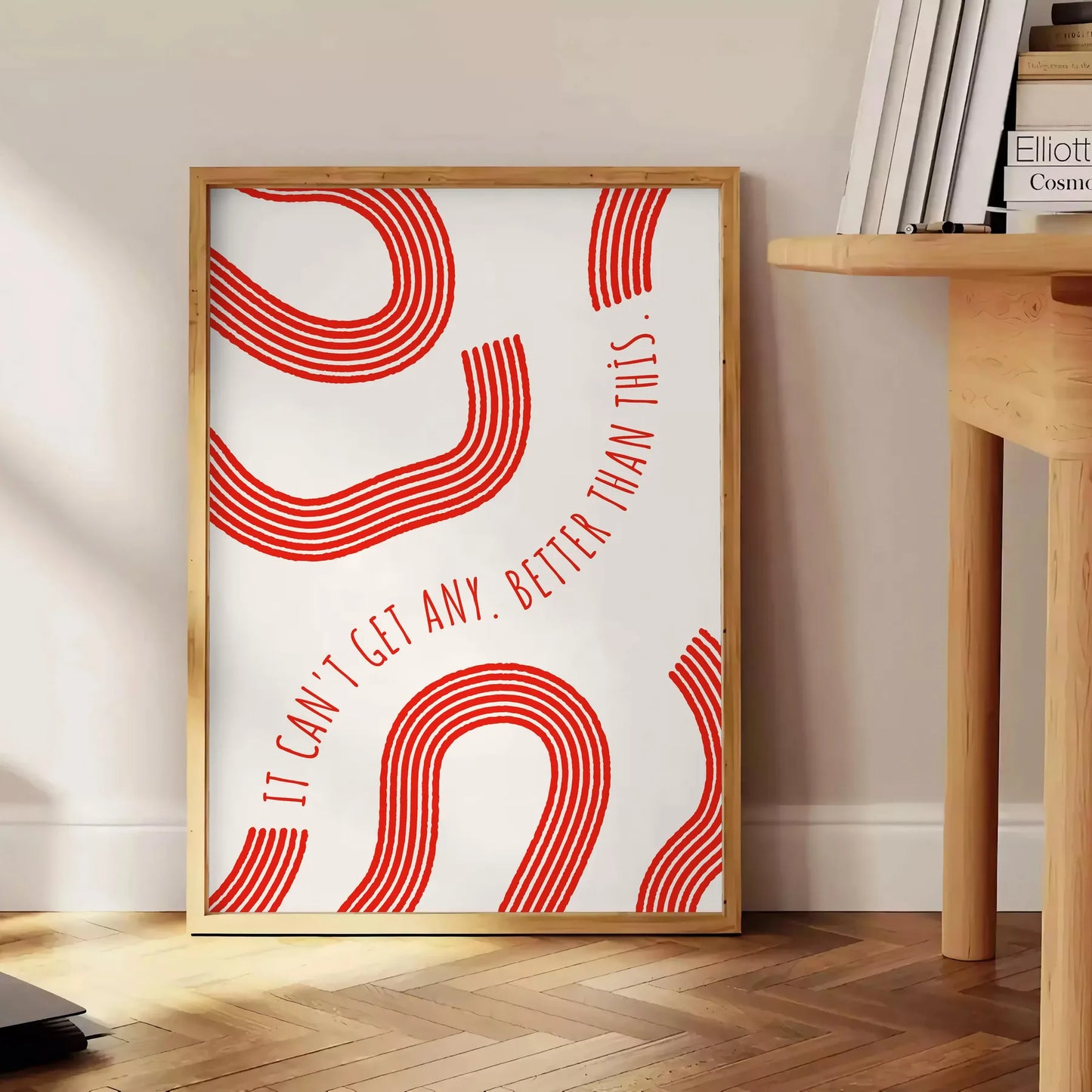 space motivational red white poster wall art stunning print room gift ones ambition positivity unframed version eye artwork