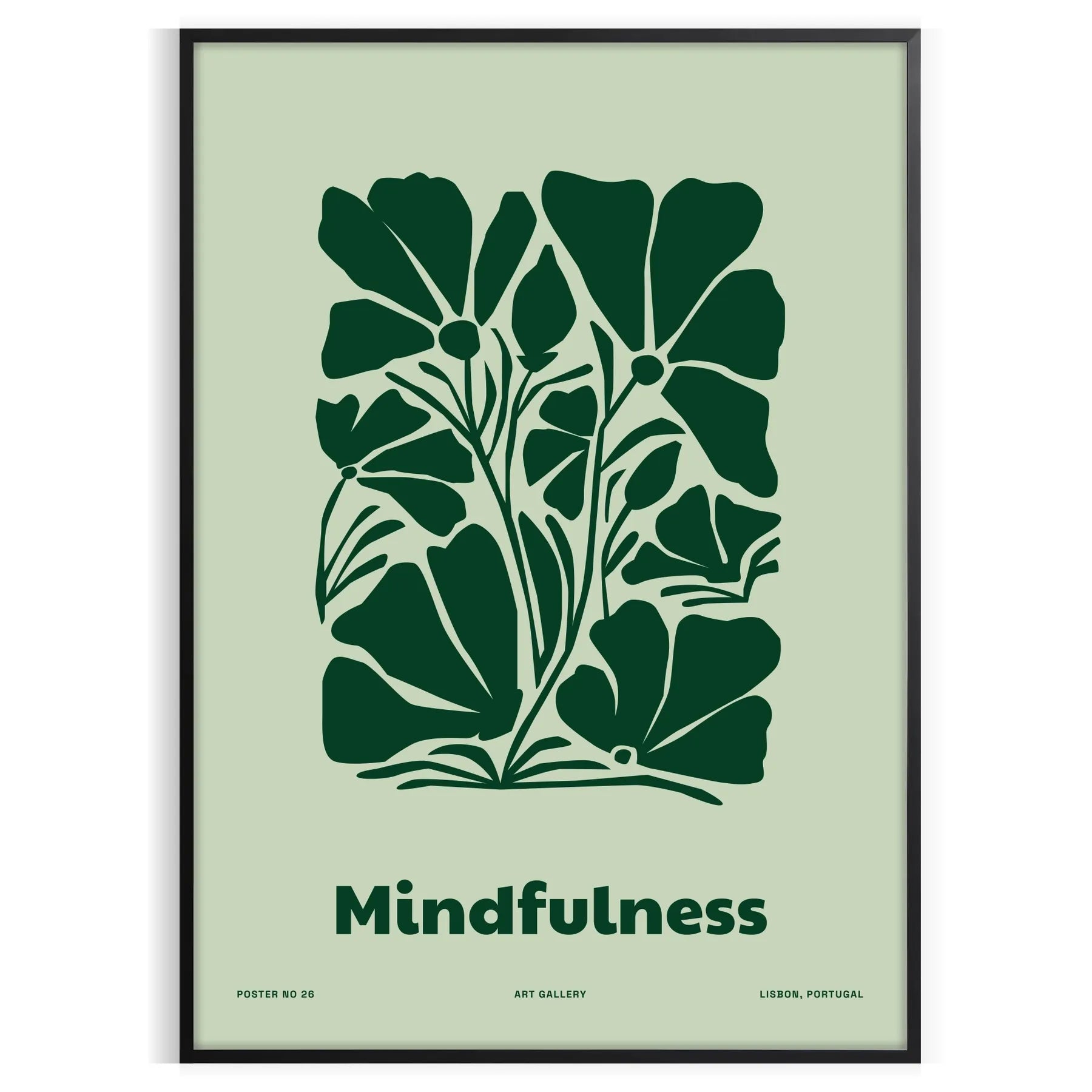 space mindfulness yoga poster serene green gray hues captivating wall art perfect artwork thoughtful gift enthusiasts décor lovers print today