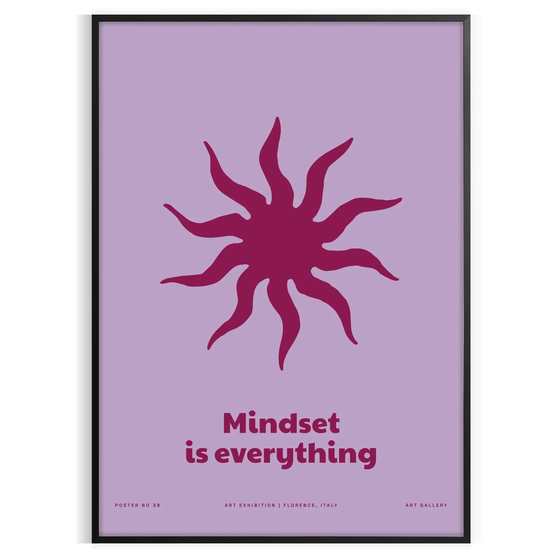 space Mindset Everything yoga art poster serene blue purple hues inspiring wall perfect gift room artwork print style