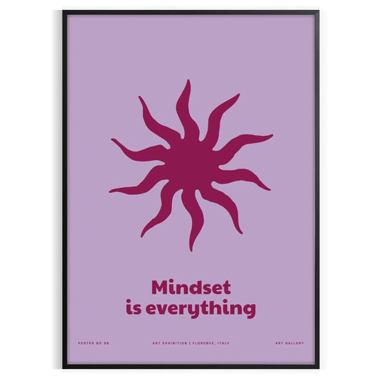 space Mindset Everything yoga art poster serene blue purple hues inspiring wall perfect gift room artwork print style
