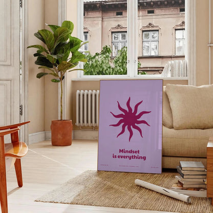 space Mindset Everything yoga art poster serene blue purple hues inspiring wall perfect gift room artwork print style