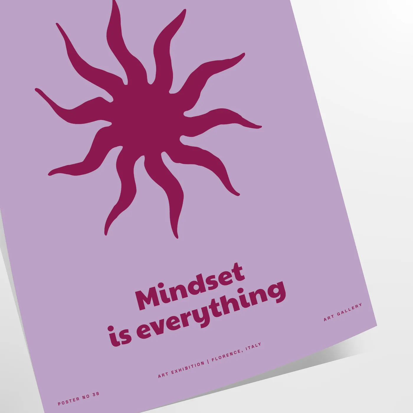 space Mindset Everything yoga art poster serene blue purple hues inspiring wall perfect gift room artwork print style