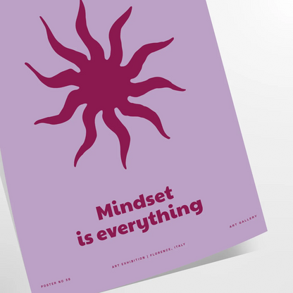 space Mindset Everything yoga art poster serene blue purple hues inspiring wall perfect gift room artwork print style
