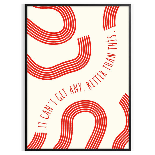 space motivational red white poster wall art stunning print room gift ones ambition positivity unframed version eye artwork