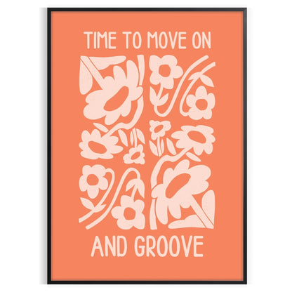 space motivational poster vibrant orange warm brown tones daily success wall art piece thoughtful gift motivation sizes A4 cm A0