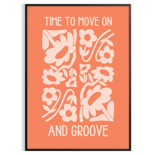space motivational poster vibrant orange warm brown tones daily success wall art piece thoughtful gift motivation sizes A4 cm A0