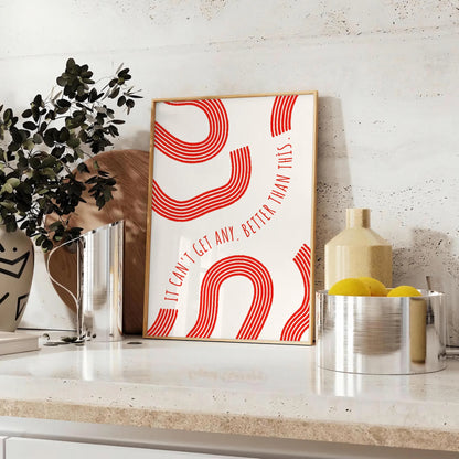 space motivational red white poster wall art stunning print room gift ones ambition positivity unframed version eye artwork