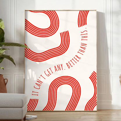 space motivational red white poster wall art stunning print room gift ones ambition positivity unframed version eye artwork