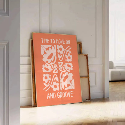 space motivational poster vibrant orange warm brown tones daily success wall art piece thoughtful gift motivation sizes A4 cm A0